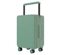 Yobohui Travel Suitcases with Wheels Portable Suitcase Leisure Trolley Case Caster Large Capacity(Green,20inch)