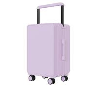 Yobohui Travel Suitcases with Wheels Portable Suitcase Leisure Trolley Case Caster Large Capacity(Purple,20inch)