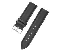 Yobohui Vintage Leather Strap 18/20/22mm Men's Leather Replacement Strap Quick Release Watch(Black,Width22mm)
