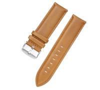 Yobohui Vintage Leather Strap 18/20/22mm Men's Leather Replacement Strap Quick Release Watch(YellowBrown,Width22mm)