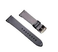 Yobohui Vintage Leather Strap 18~24mm Women Men Universal Business Watch Strap Quick Release(Black,Width20mm)