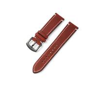 Yobohui Vintage Leather Strap 18mm 19mm 20mm 21mm 20mm 22mm Smartwatch Band Replacement Strap(Burgundy,Width20mm)