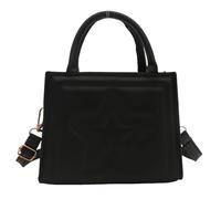 Yobohui Women Bag Large Capacity Shoulder Star Embossed Handbag PU Leather Crossbody Top Handle Bag(Black)
