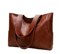 Yobohui Women's bags underarm bags large-capacity shoulder bags casual handbags daily casual shopping(Light Brown)