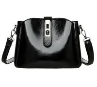 Yobohui Women's Bucket Bag Vegan PU Leather Trendy Crossbody Classic Vintage Tote Shoulder Bag(Black)
