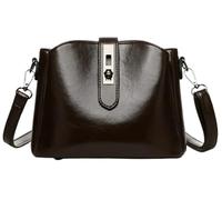 Yobohui Women's Bucket Bag Vegan PU Leather Trendy Crossbody Classic Vintage Tote Shoulder Bag(Brown)