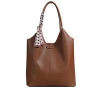 Yobohui Women's Large Shoulder Bag Soft PU Leather Underarm Wallet Casual Bag Suitable for Work and Everyday Outings(Coffee Color)