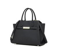 Yobohui Women's leather handbags shoulder bags crossbody with adjustable straps(Black)