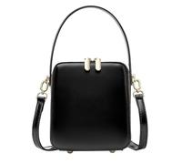 Yobohui Women's leather shoulder bag handbag crossbody bag with adjustable shoulder strap(Black)