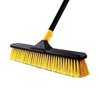 Yocada 18" Heavy Duty Push Broom Hard Bristles for Cleaning Patio, Garage, Deck, Concrete, Wood, Stone, Tile, Floor, 166cm Long