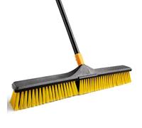 Yocada 24 Inch Large Broom Outdoor Heavy Duty Brush Outdoor Stiff Bristles for Cleaning Patio Garage Deck Concrete Wood Stone Tile Floor 65 Inch Long