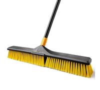 Yocada Broom 24 Inch Large Outdoor Heavy Duty Brush for Outdoor Use, Stiff Bristles for Cleaning Patio, Garage, Deck, Concrete, Wood, Stone, Tile, Floor, 65" Long