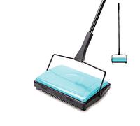 Yocada Carpet Sweeper Cleaner for Home Office Low Carpets Rugs Undercoat Carpets Pet Hair Dust Scraps Paper Small Rubbish Cleaning with a Brush Blue