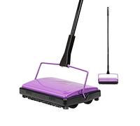 Yocada Carpet Sweeper Cleaner for Home Office Low Carpets Rugs Undercoat Carpets Pet Hair Dust Scraps Paper Small Rubbish Cleaning with a Brush Purple