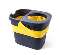 Yocada Commercial Mop Bucket with Wringer Portable Collapsible Plastic Mop Bucket Cleaning Washing Bucket for Cotton Mop Grey