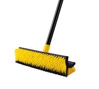 Yocada Double-Sided Floor Scrub Brush Heavy Duty Pool Brush Swimming Pool Wall Tile Brush Stiff Bristle 65.5" for Cleaning Patio Bathroom Garage Kitchen Wall Deck Tub Tile