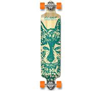 Yocaher Drop Down Complete Longboard 41.25" x 10" Maple Wood w/Premium Black Grip Tape. Build for Cruiser Commuting, Carving, Cruising and Downhill Riding - Spirit Wolf