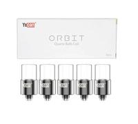 Yocan Orbit Wax Pen, 1700mAh Battery, USB-C Charging, Variable Voltage, Coil-less Quartz Cups, Spinning Quartz Balls, Stainless Steel Body (No Nicotine) (Orbit Coils (5pc))