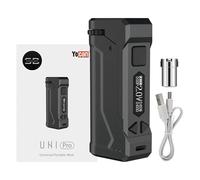 Yocan UNI Pro 510 Cart Battery [Black] - Available in 20 colours - Micro-USB Charging, 650mAh Battery, Adjustable Diameter, 10Sec Preheat, OLED Screen Display - No Nicotine