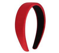 YOCDNOV 1 Piece Retro Style Velvet Padded Headbands - Classic Pink Headband Hair Band Women Wide Headband 3cm Hair Accessories (Red)