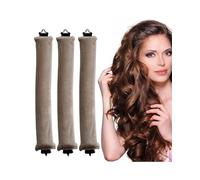 YOCDNOV Pack of 3 Heat-Free Curlers, Flexi Rods with Hooks, Heat-Free Curling Iron for All Hair Types, Curlers for Sleeping, for All Hair Types (Beige)