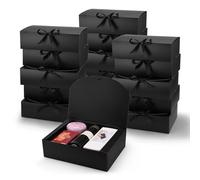 Yocdunm 10 Pack Gift Boxes with Lids 27x20x8CM Large Cardboard Gift Box,Gift Box for Presents Bridesmaid Proposal Box with Ribbon for Wedding Birthday Christmas Party Present
