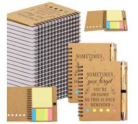 Yocdunm 20 Set Inspirational Spiral Notebook Sets Bulk Include 20 Motivational Notebook 20 Bamboo Ballpoint Pens Motivational Thank You Gift for Employee Nurse Women Team Coworker