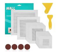 Yocdunm 24pcs Drywall Repair Patch Kit 2/4/6/8 Inch Self Adhesive Plasterboard Repair Patch Fiberglass Mesh Wall Hole Repair Patches for Quick Fix Broken Walls Repair or Ceiling Filler