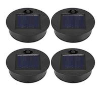 Yocdunm 4 Pieces Replacement Solar Light Tops Outdoor Hanging Lantern Light Solar Light Parts Round Solar Lights Waterproof