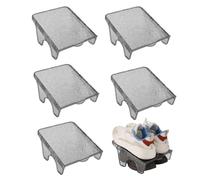 Yocdunm 6 Pcs Double Layer Shoe Rack Slots Organizer Stacker Space Saving Transparent Plastic Shoe Holder Stand Shoe Rack Wardrobe Storage For Cabinet