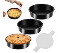 Yocdunm 8 Inch Round Cake Pan Set of 3 ，Premium Round Cake Pans Circle Cake Pan with 50 Pieces Parchment Paper, Non- & Healthy Deep Cake Baking Pans Tins for Birthday Christmas, Dishwashe