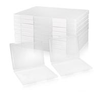 Yocdunm 8 Pack A4 File Box Clear Plastic Storage Box Paper Organizer with Buckle, Transparent,32.5 cm x 24.5 cm x 18 cm