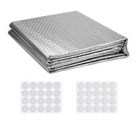 Yocdunm Aluminium Bubble Insulation Foil Double Side Aluminum Foil Bubble Shield Aluminum Foil Thermal Insulation Radiant Barrier for Wall Loft Boat Caravan Home Shed Auto (Sliver, 0.6x3 m)