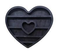 Yocdunm Moon Crystal Wooden Shelf Heart Shaped Crystal Essential Oil Display Wall Shelf Living Room Home Display Rack A