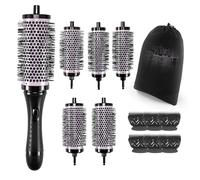 Yocdunm Round Hair Brush Set Detachable Handle Hair Roller Brush 3 Sizes Round Hair Brush for Blow Drying with 6 Positioning Clips,6 Barrels 1 Handle ()