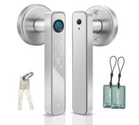 Yocdunm Smart Door Lock, Fingerprint Door Lock, 4-in-1 Electronic Fingerprint Keypad Password Traditional Keys IC Card for Home Bedroom Hotel Office Apartment