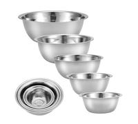 Yocdunm Stainless Steel Mixing Bowl Set 5 Pieces 0.48L-2.6L Space Saving Nesting Bowls With Measurement Marks For Baking Cooking Food Storage