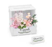 Yocdunm Wedding White Card Box with Slot，White Wedding Box for Cards and Money, Envelope Money Box Gift Card Box for Party Decor Graduation Baby Shower