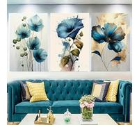 Yocheng 3pcs, Beautiful Floral Canvas Prints Artwork Wall Decor For Indoor Or Outdoor Walls Home Decoration Oil Painting 50x70cmx3 No Frame