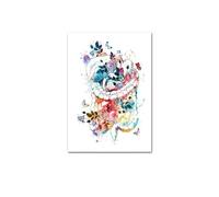 Yocheng Anatomical Flower Human Body Wall Art Canvas Educational Medical Poster Home Decor Print 30x40cm No Frame