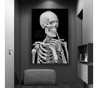 Yocheng Anatomical Skeleton Chalkboard Wall Art Poster Living Room Bar Cafe Bedroom Office Home Decorative Canvas Painting 40x50cm No Frame