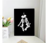 Yocheng Anatomical Skeleton Chalkboard Wall Art Poster Living Room Bar Cafe Bedroom Office Home Decorative Canvas Painting 50x70cm No Frame