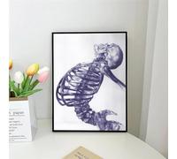Yocheng Anatomical Skeleton Chalkboard Wall Art Poster Living Room Bar Cafe Bedroom Office Home Decorative Canvas Painting 50x70cm No Frame