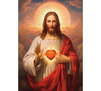 Yocheng Christian Jesus With Sheep And Virgin Mary Poster Canvas Painting Print Catholic Wall Art With Bible Verse For Farmhouse Home 60x90cm No Frame