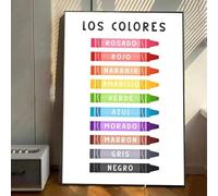 Yocheng Color Bilingual Spanish English Wall Art Poster Living Room Bar Cafe Bedroom Office Home Decorative Canvas Painting 50x70cm No Frame