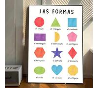 Yocheng Color Bilingual Spanish English Wall Art Poster Living Room Bar Cafe Bedroom Office Home Decorative Canvas Painting 60x90cm No Frame
