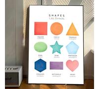 Yocheng Color Bilingual Spanish English Wall Art Poster Living Room Bar Cafe Bedroom Office Home Decorative Canvas Painting 60x90cm No Frame