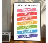 Yocheng Color Bilingual Spanish English Wall Art Poster Living Room Bar Cafe Bedroom Office Home Decorative Canvas Painting 40x50cm No Frame