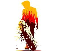 Yocheng Colourful Skateboard Lover Extreme Sports Poster Art Prints Canvas Painting For Living Room Wall Art Pictures Boy Room Decor 50x70cm No Frame