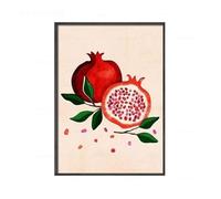 Yocheng Fruit Food Picks Decoration Kitchen Poster Orange Pomegranate Pear Strawberry Canvas Painting Posters And Prints Wall Art 21x30cm No Frame